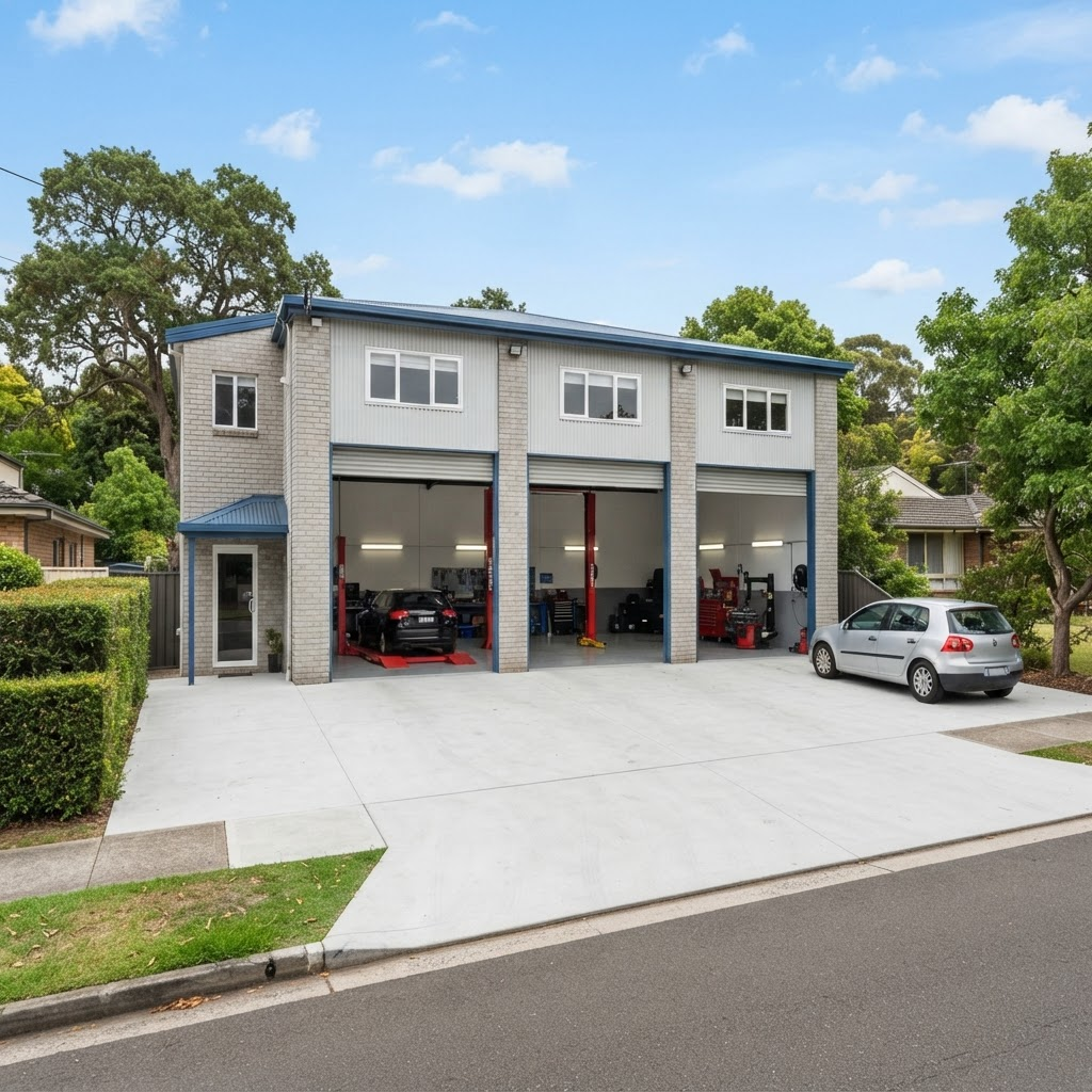A&B Automotive and Tyres workshop exterior at 18 Vernon Avenue, Heidelberg West